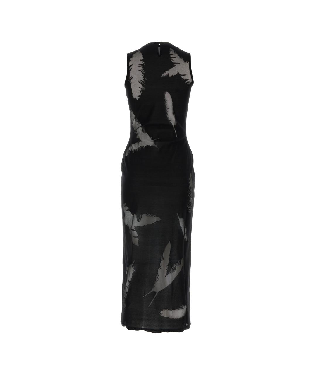 ALEXANDER MCQUEEN Черное хлопковое коктейльное платье, фото 2