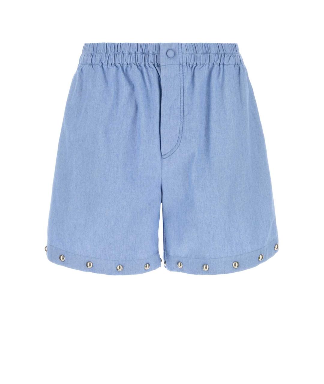 VALENTINO Голубые хлопковые шорты, фото 1