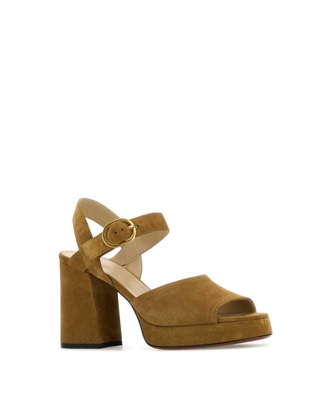 VALENTINO Коричневые замшевые босоножки, фото 2