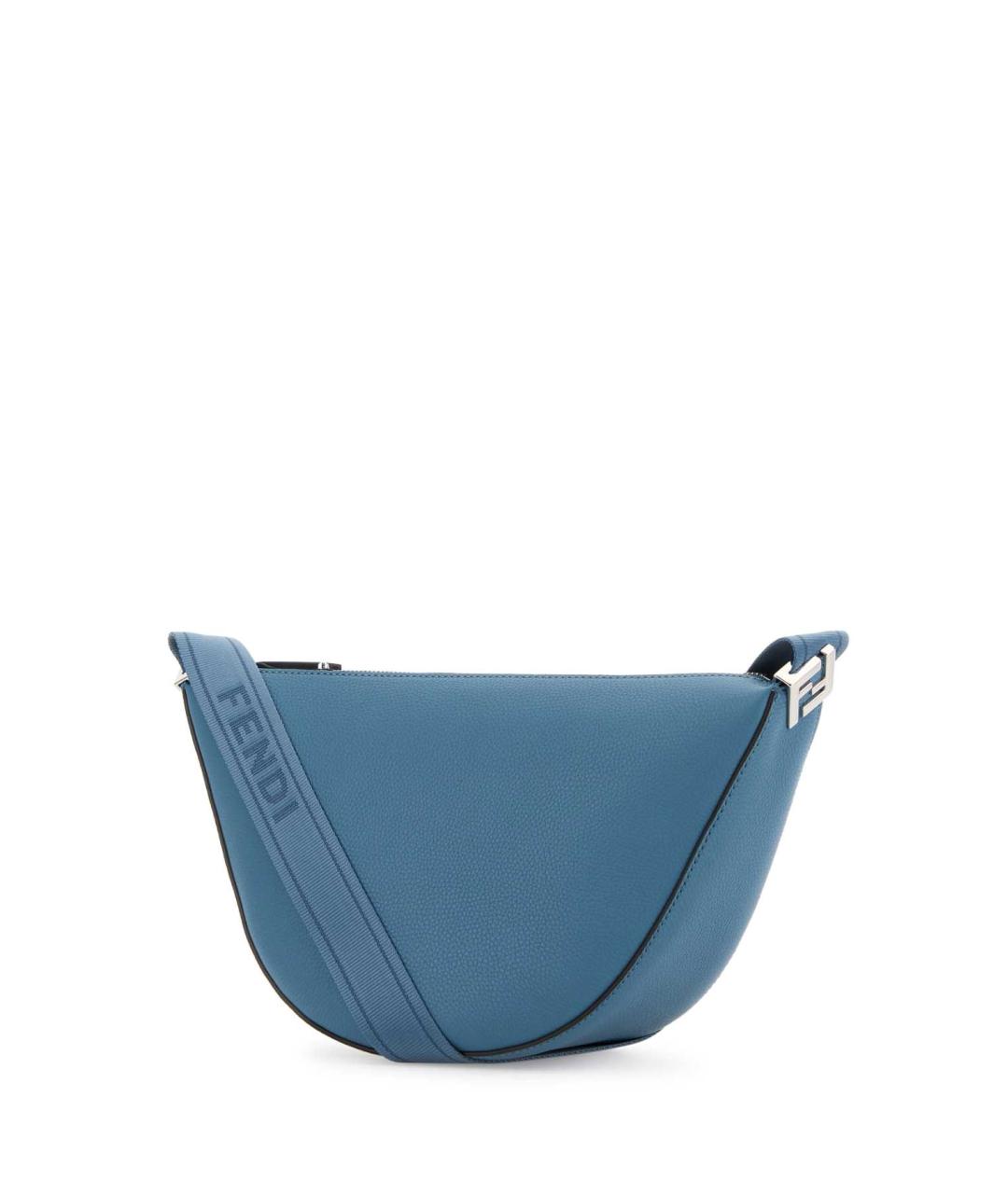 FENDI Голубая бархатная сумка на плечо, фото 2