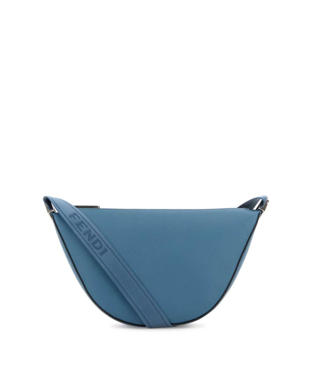 FENDI Голубая бархатная сумка на плечо, фото 1