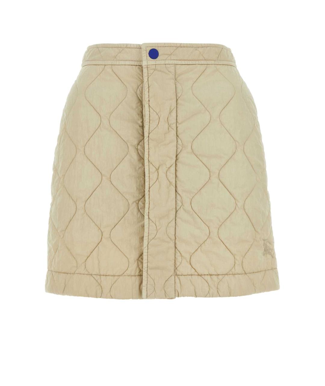 BURBERRY Бежевая полиамидовая юбка мини, фото 1