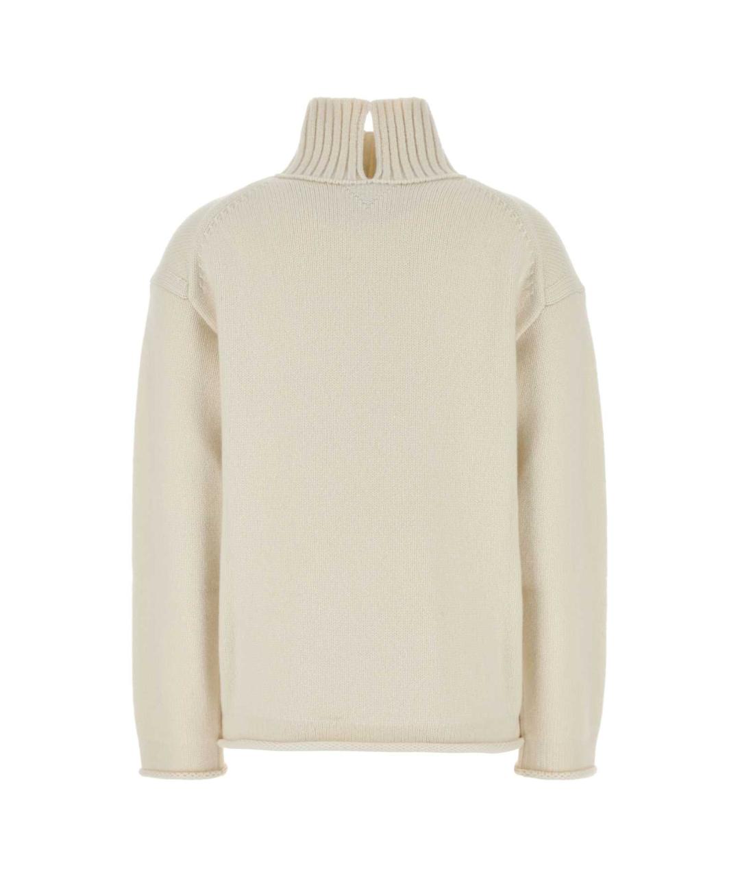 BOTTEGA VENETA Белый кашемировый джемпер / свитер, фото 2