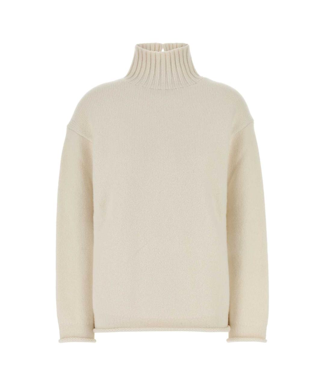 BOTTEGA VENETA Белый кашемировый джемпер / свитер, фото 1