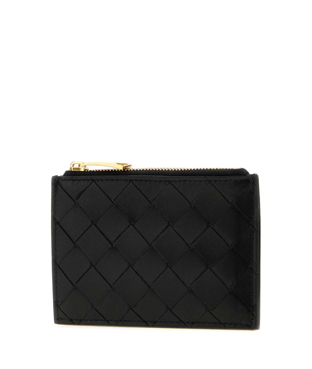 BOTTEGA VENETA Черный кожаный кардхолдер, фото 2