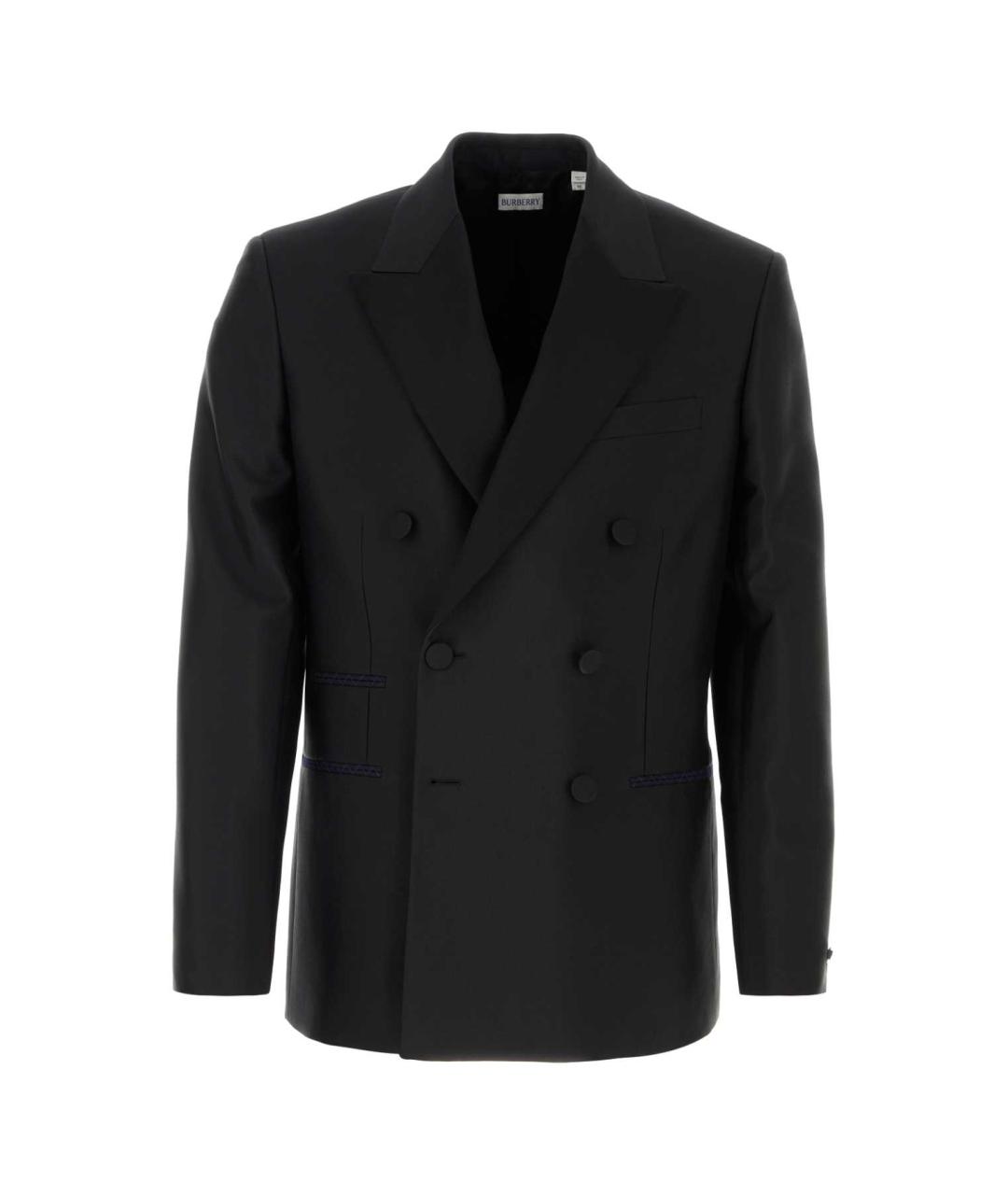 BURBERRY Черный шерстяной пиджак, фото 1