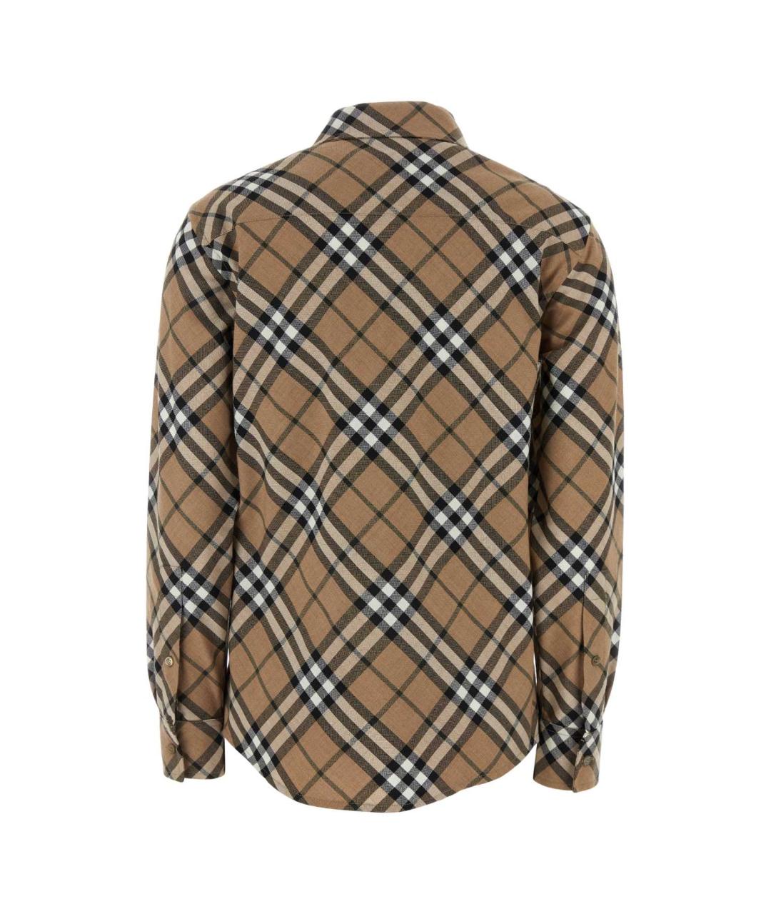 BURBERRY Коричневая полиэстеровая рубашка, фото 2