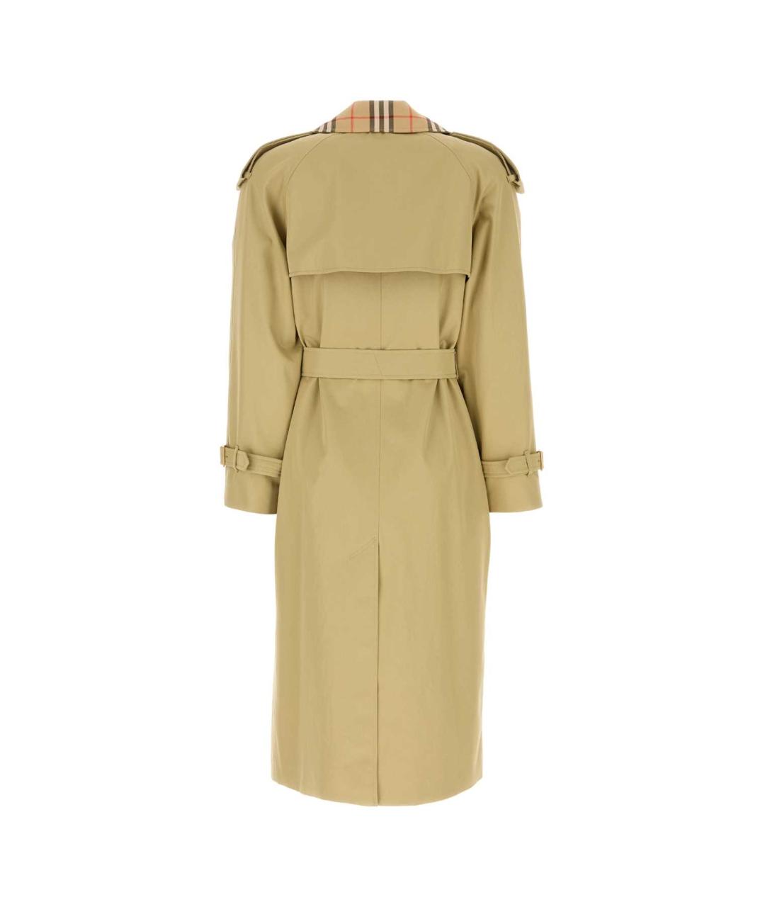 BURBERRY Бежевый хлопковый тренч/плащ, фото 2