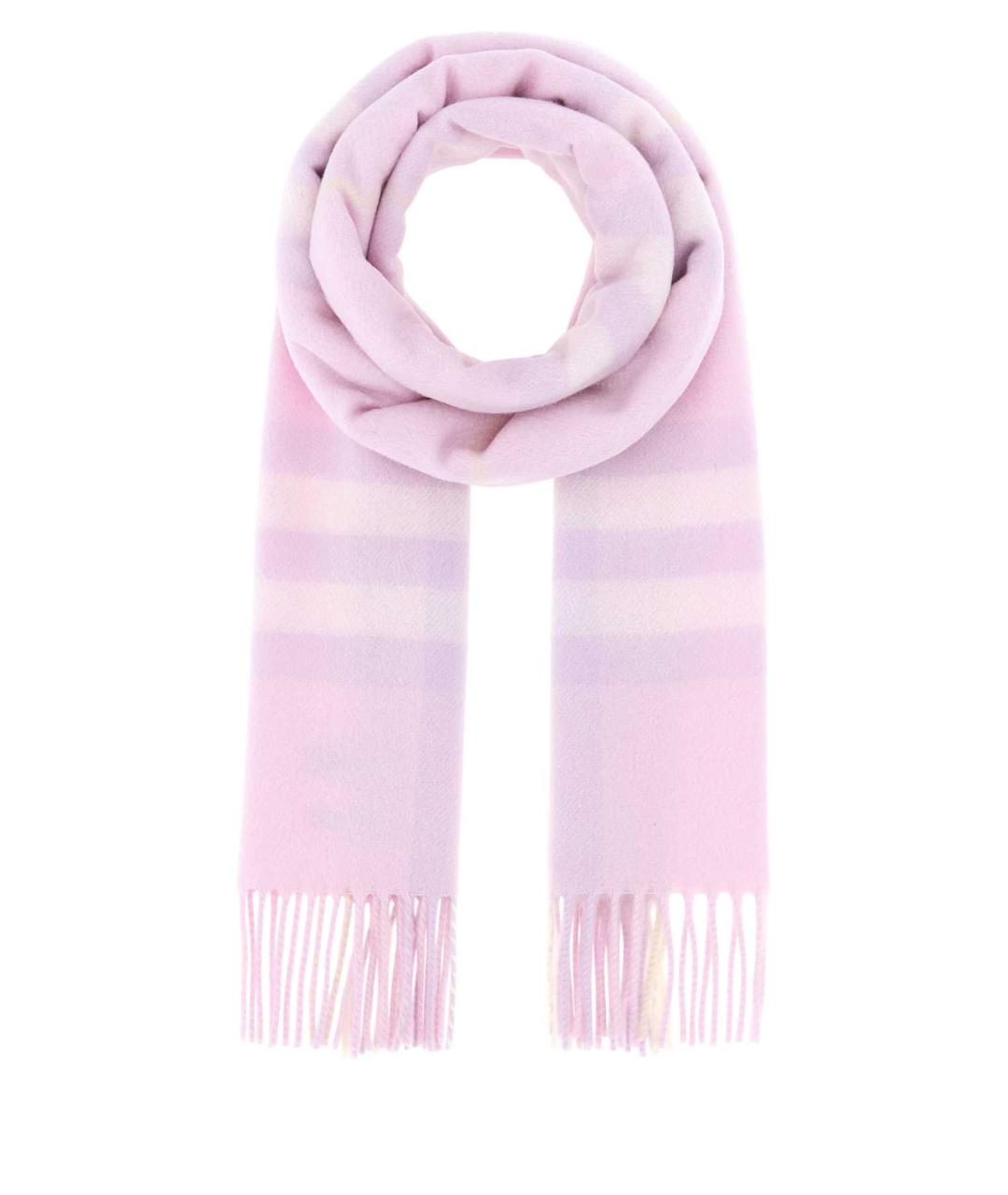 BURBERRY Розовый кашемировый шарф, фото 1