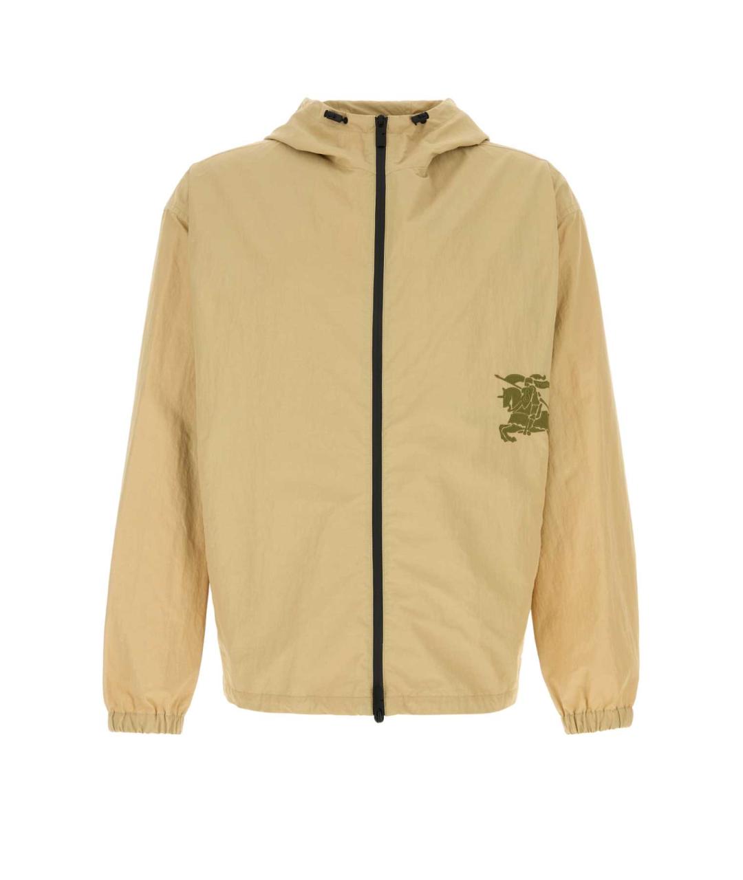 BURBERRY Бежевая полиамидовая куртка, фото 1