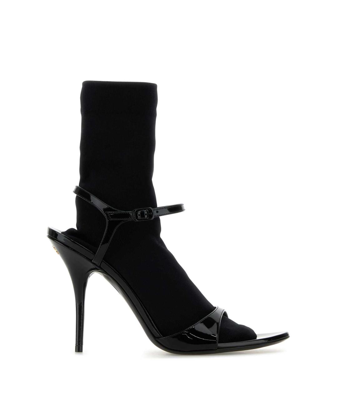BALENCIAGA Черные текстильные босоножки, фото 1