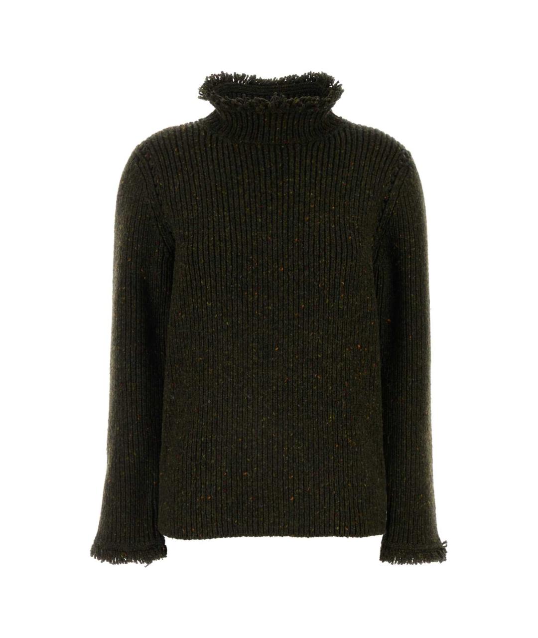 BURBERRY Хаки шерстяной джемпер / свитер, фото 1