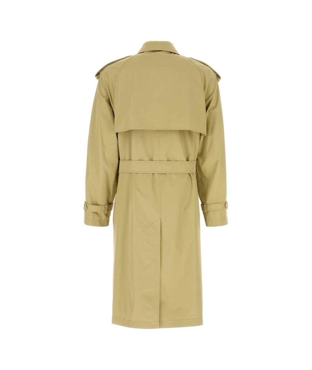 BURBERRY Бежевый хлопковый тренч / плащ, фото 2