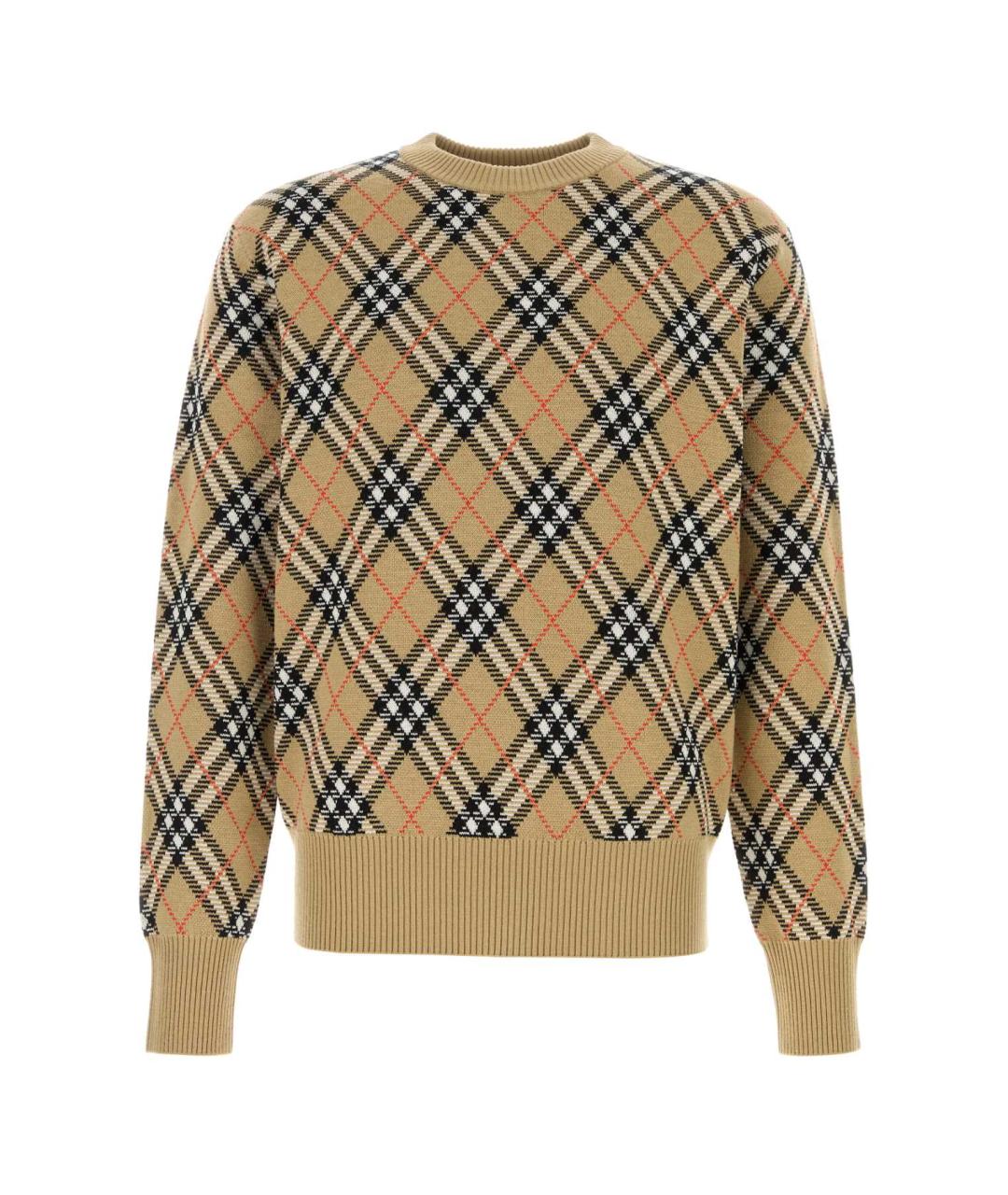 BURBERRY Коричневый шерстяной джемпер / свитер, фото 1