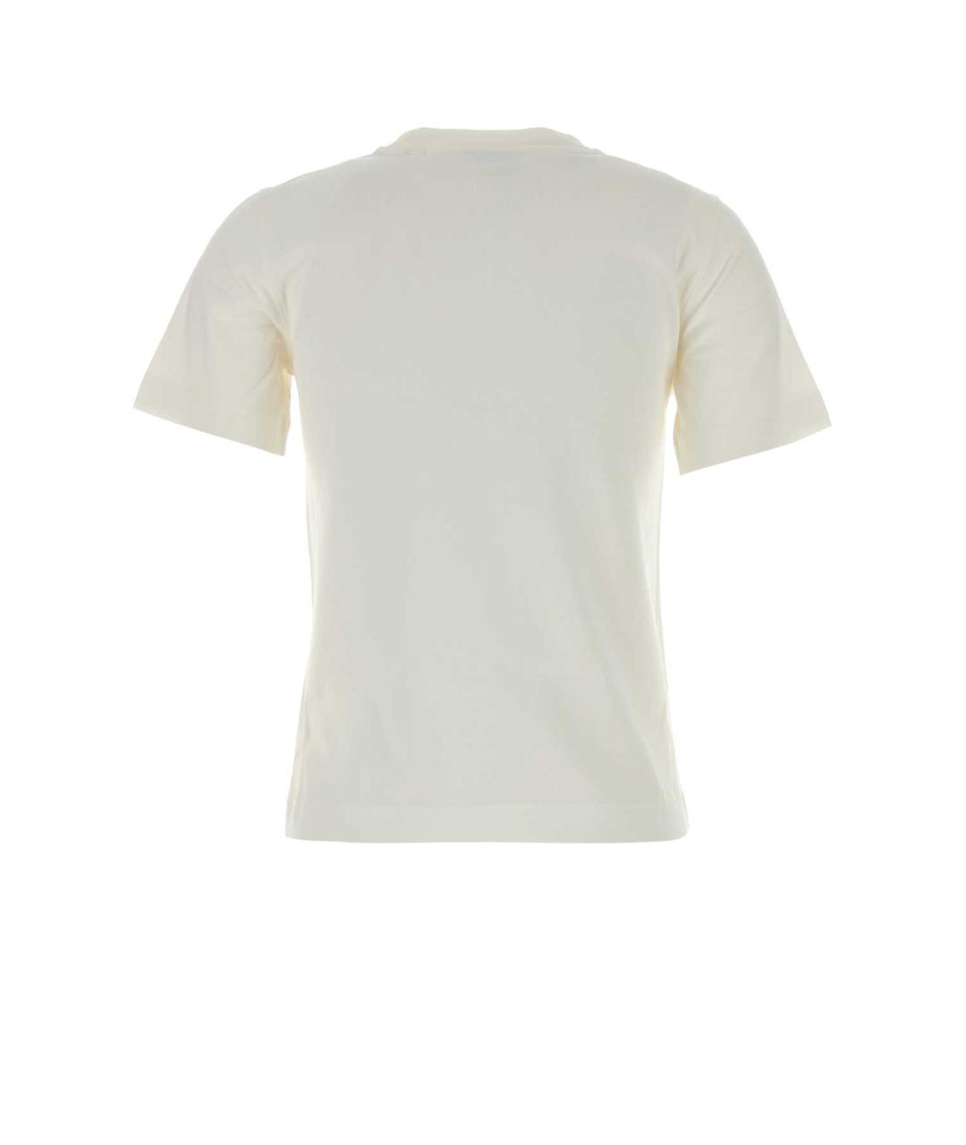 BURBERRY Белая хлопковая футболка, фото 2