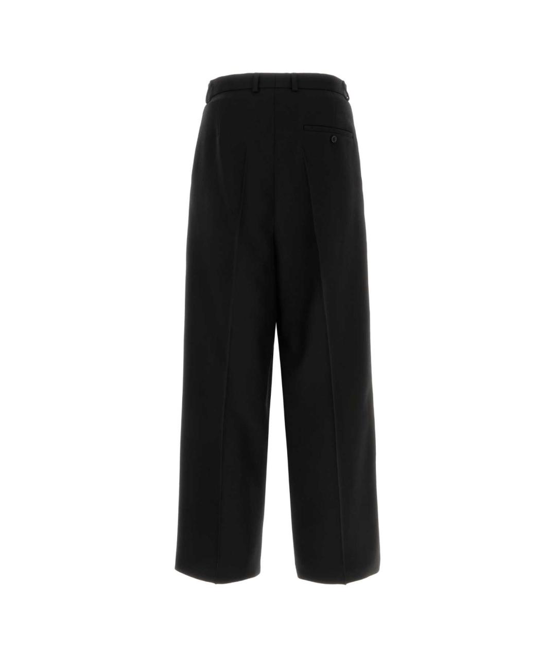 BALENCIAGA Черные шерстяные повседневные брюки, фото 2