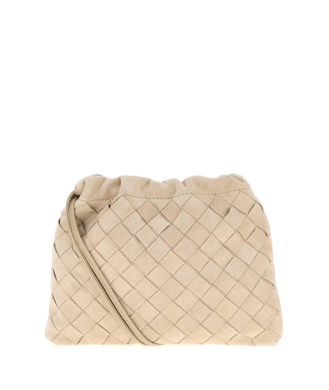 BOTTEGA VENETA Бежевая замшевая сумка через плечо, фото 1
