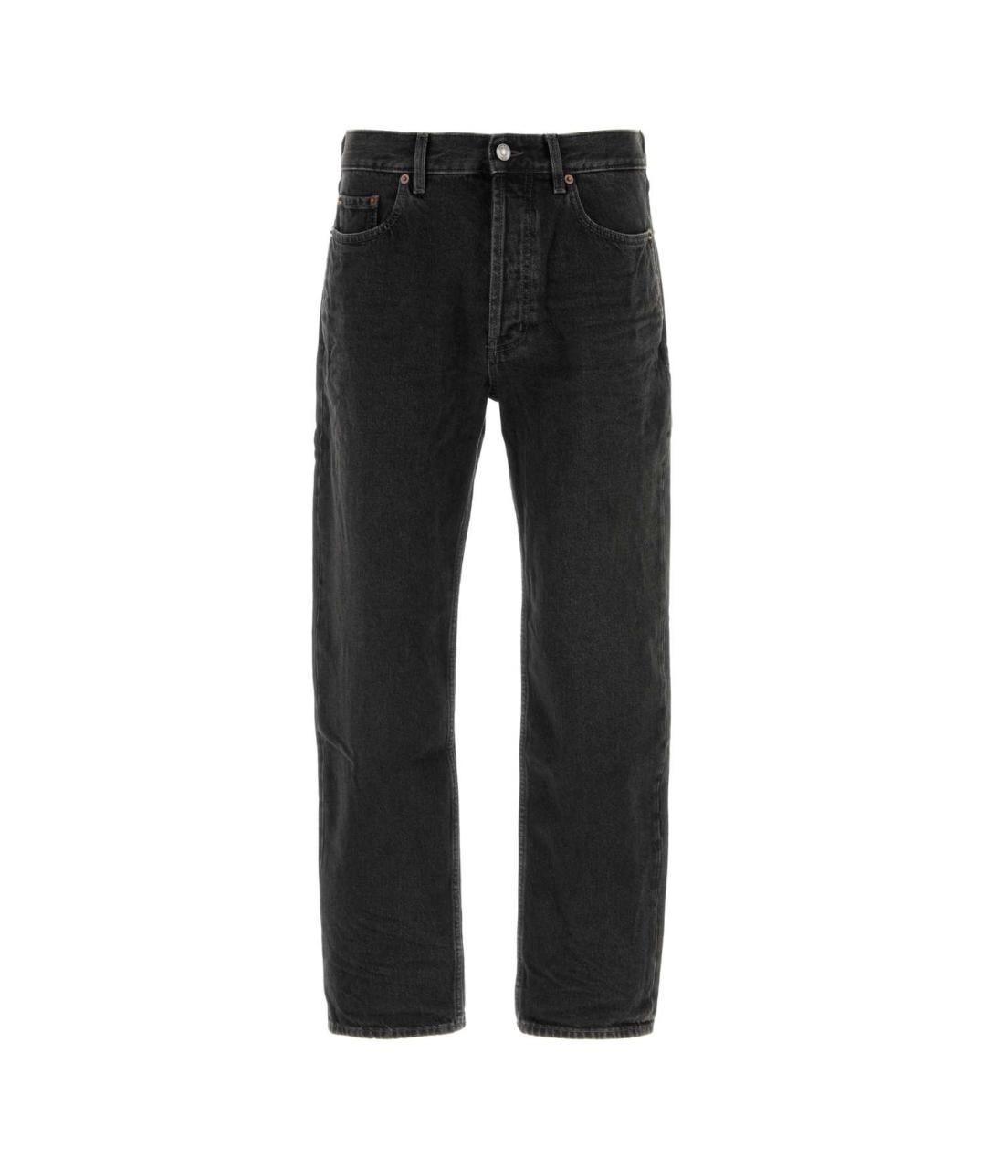 SAINT LAURENT Черные хлопковые повседневные брюки, фото 1