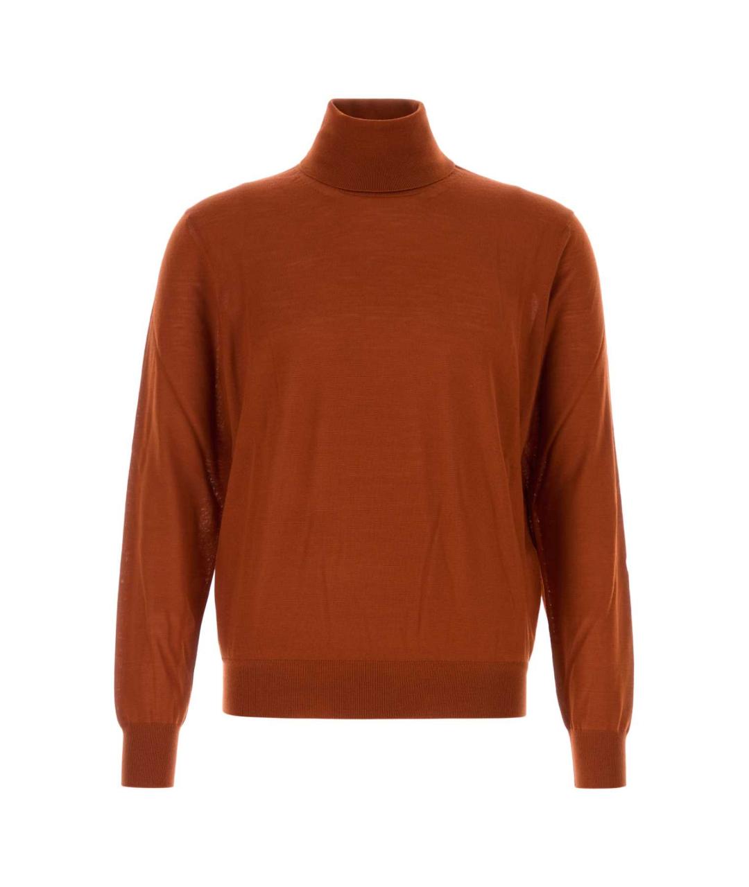 SAINT LAURENT Оранжевый шерстяной джемпер / свитер, фото 1