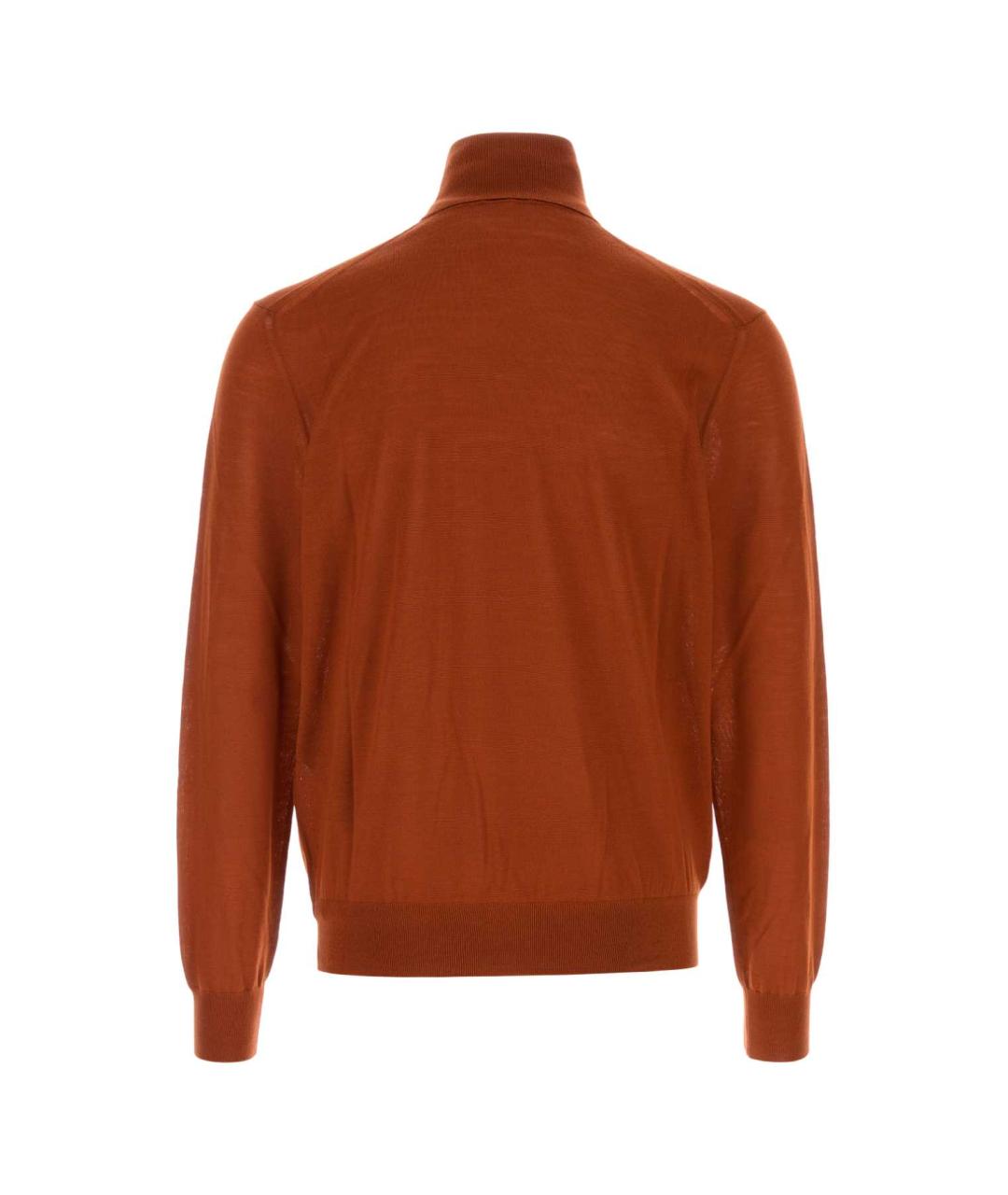 SAINT LAURENT Оранжевый шерстяной джемпер / свитер, фото 2
