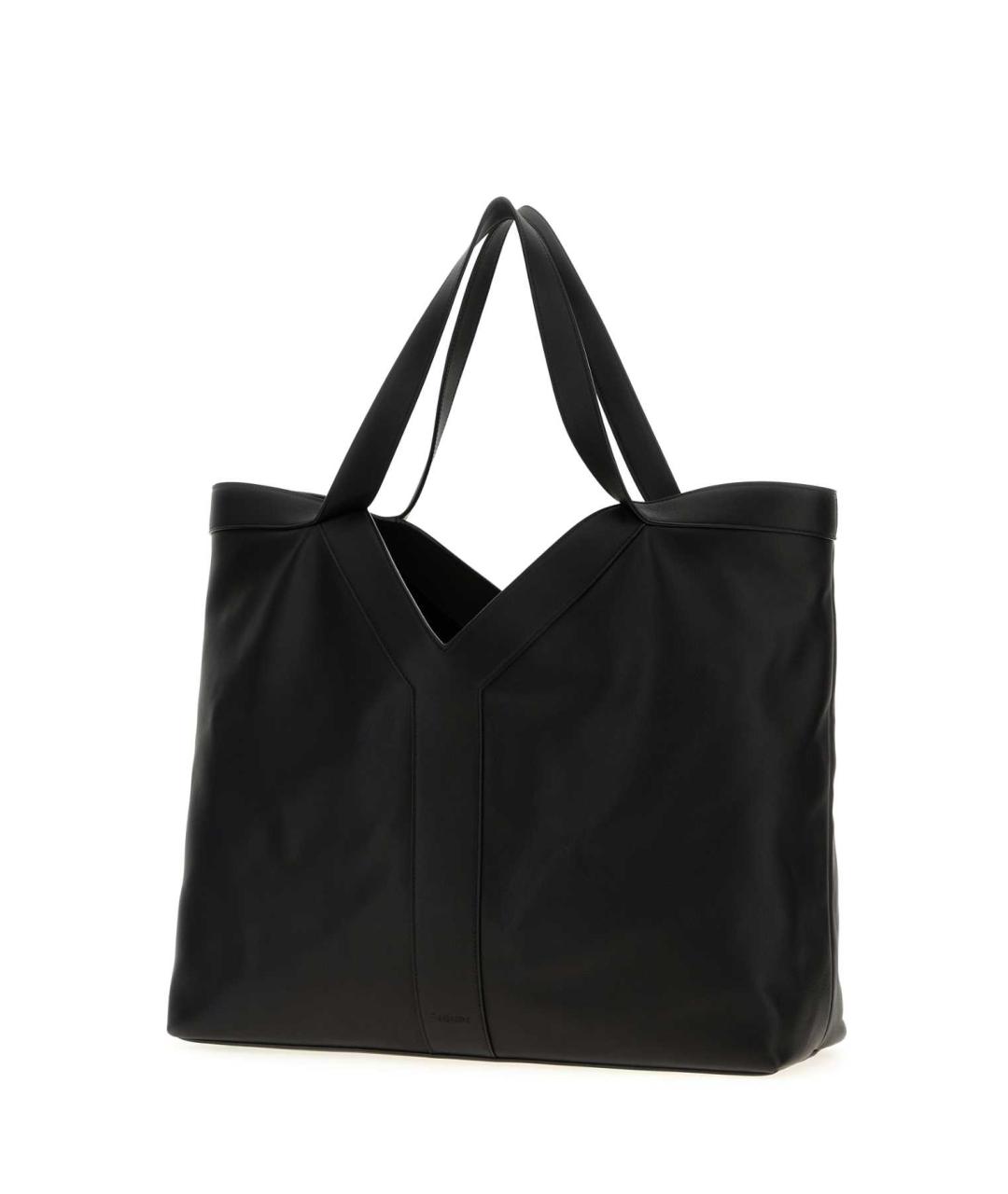 SAINT LAURENT Черная кожаная сумка тоут, фото 2