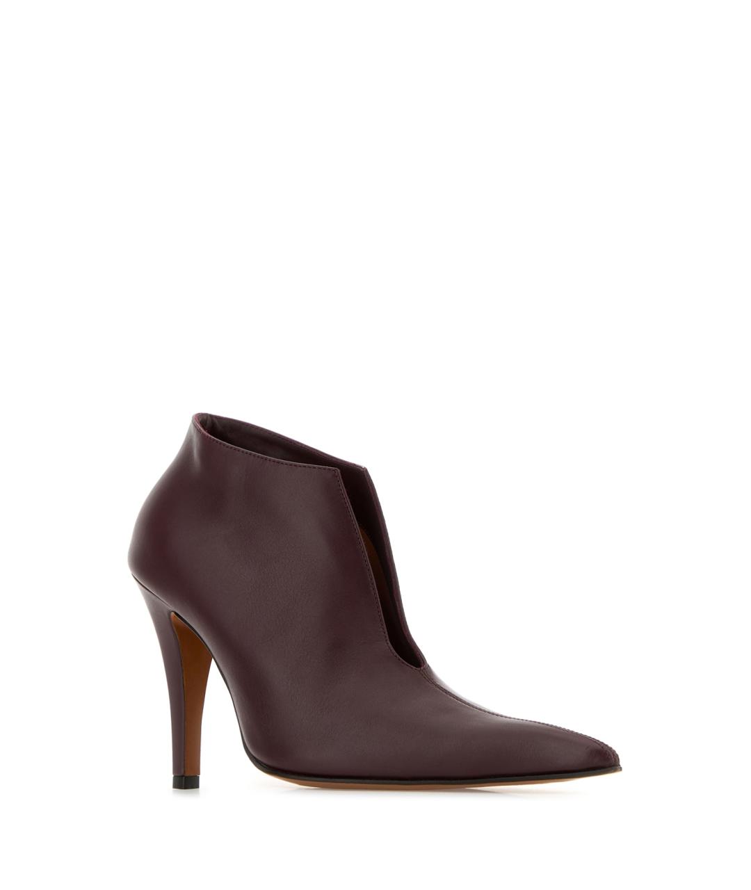 ALEXANDER MCQUEEN Бордовые кожаные туфли, фото 2