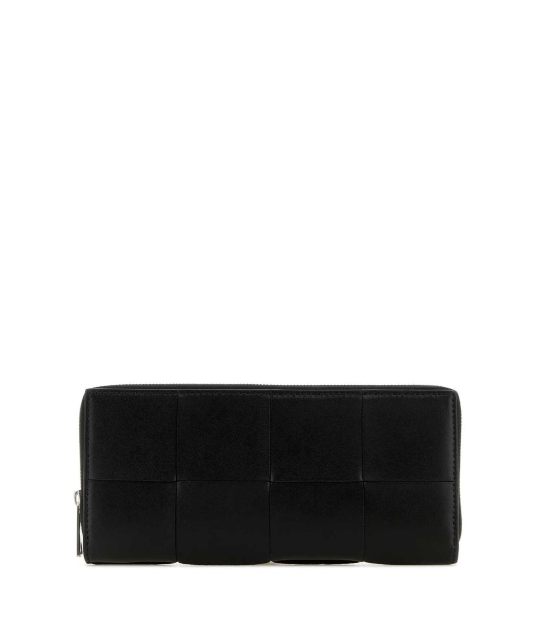 BOTTEGA VENETA Черный кожаный кошелек, фото 1