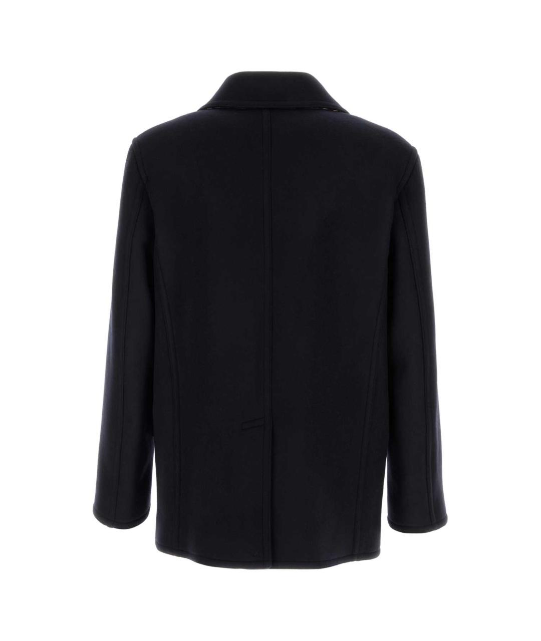 BURBERRY Синее шерстяное пальто, фото 2