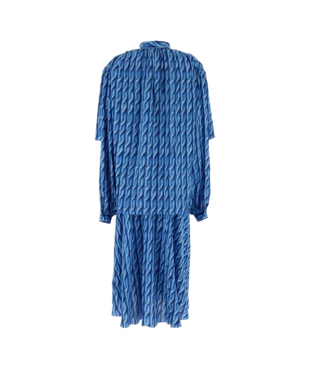 BALENCIAGA Синее полиэстеровое платье, фото 2