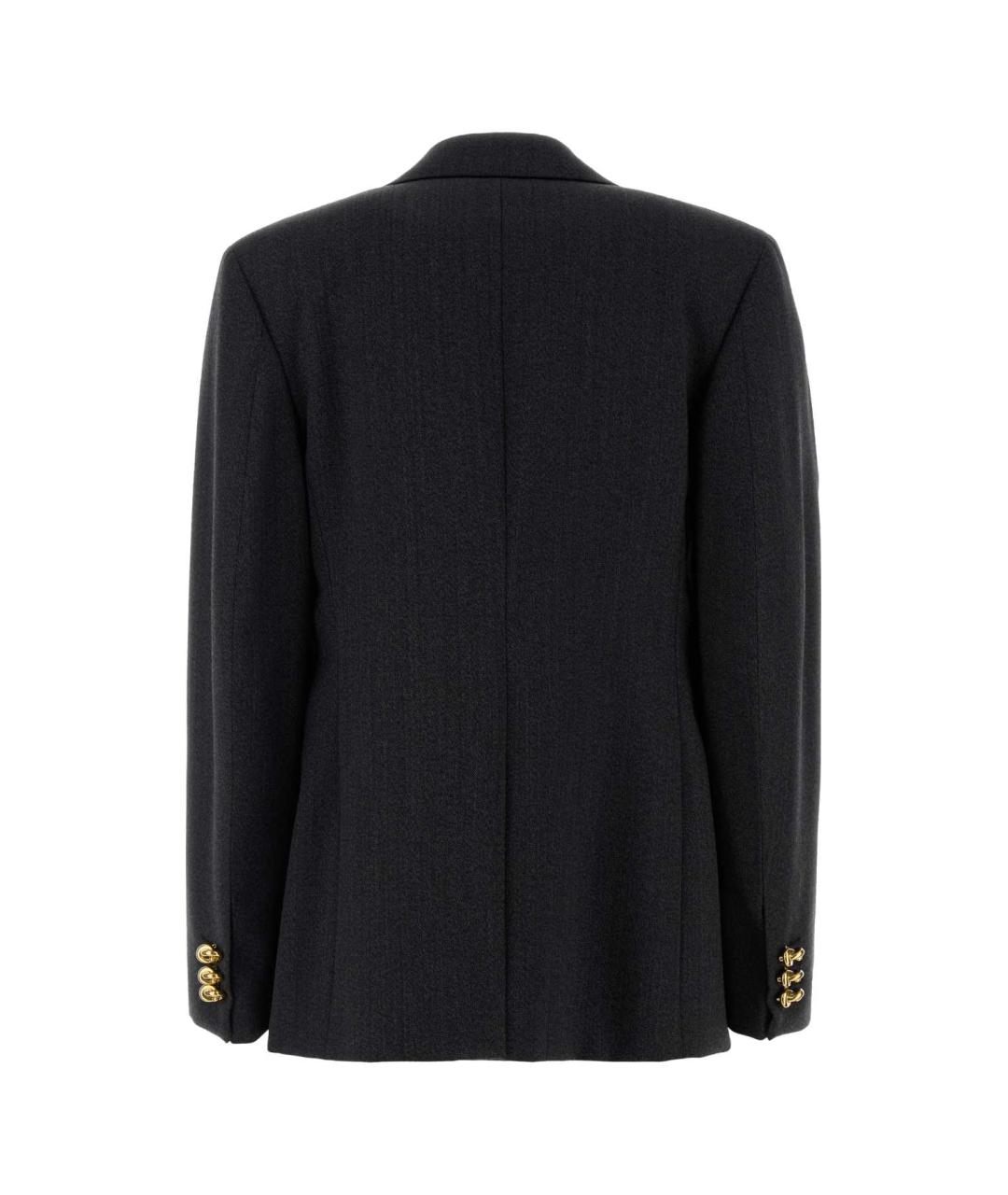 BOTTEGA VENETA Антрацитовый шерстяной жакет/пиджак, фото 2