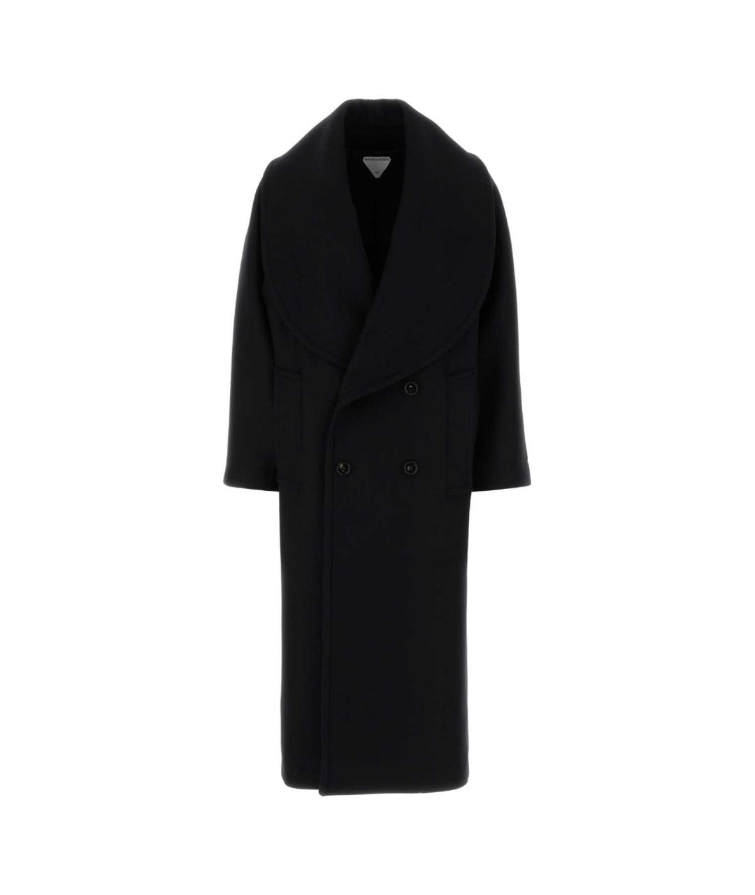 BOTTEGA VENETA Черное шерстяное пальто, фото 1