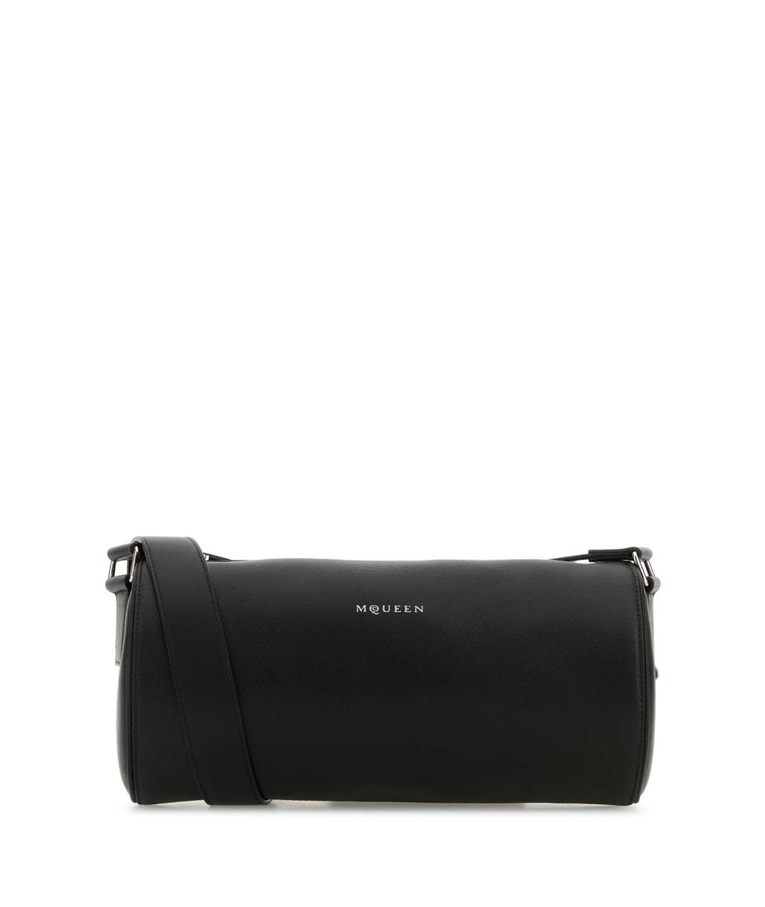 ALEXANDER MCQUEEN Черная кожаная сумка на плечо, фото 1