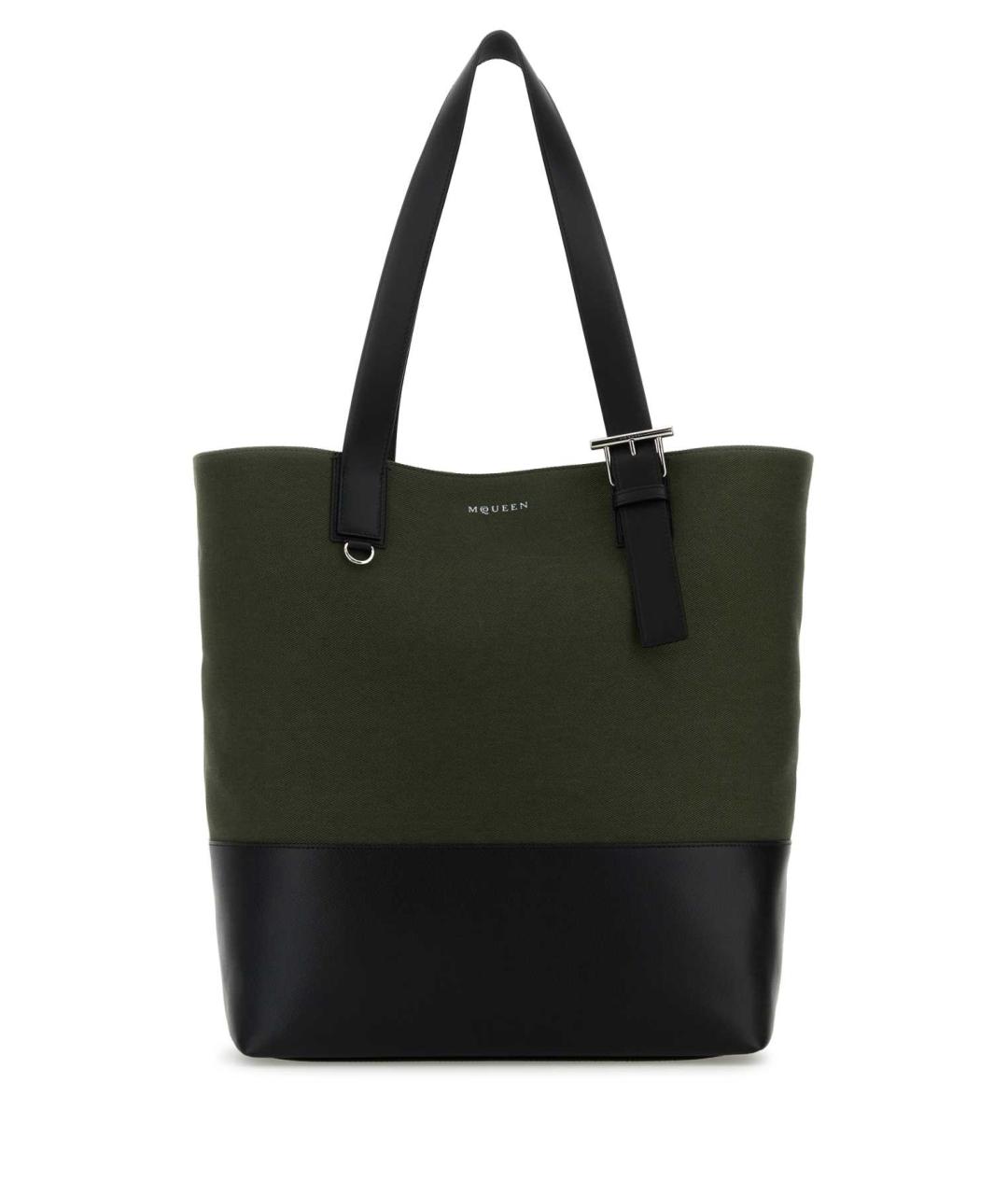 ALEXANDER MCQUEEN Зеленая кожаная сумка на плечо, фото 1