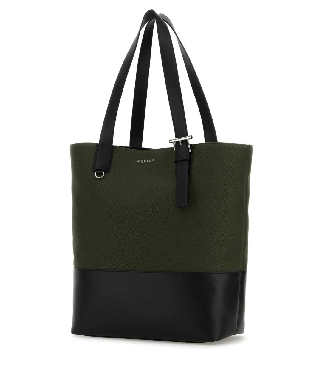 ALEXANDER MCQUEEN Зеленая кожаная сумка на плечо, фото 2