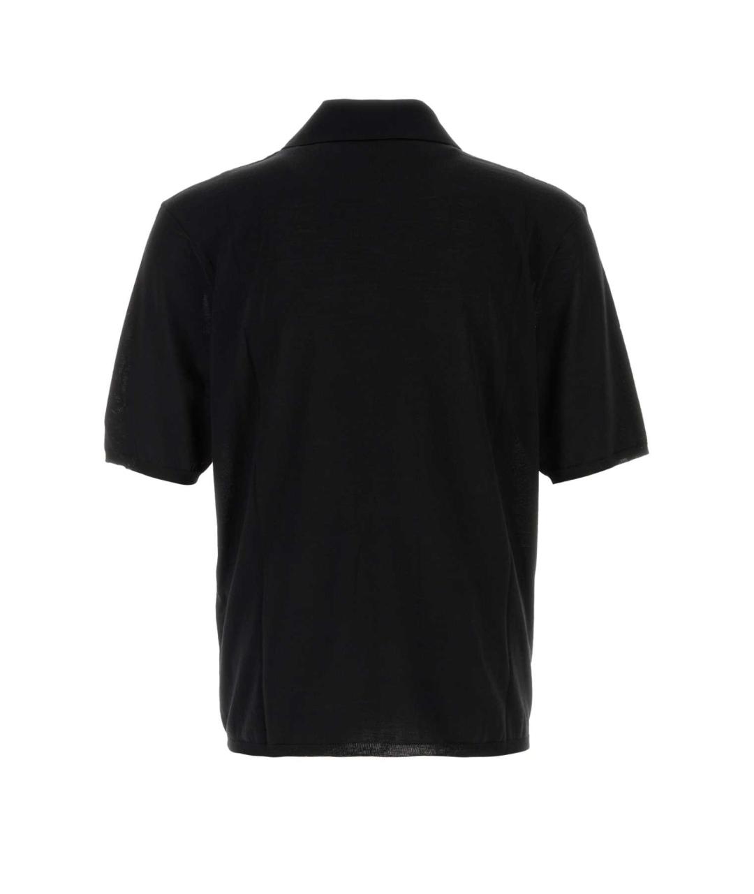 SAINT LAURENT Черное поло с коротким рукавом, фото 2