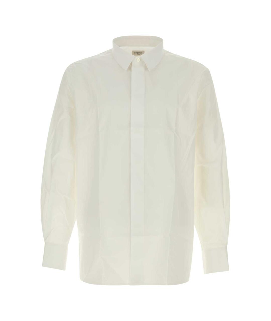 SAINT LAURENT Белая хлопковая кэжуал рубашка, фото 1