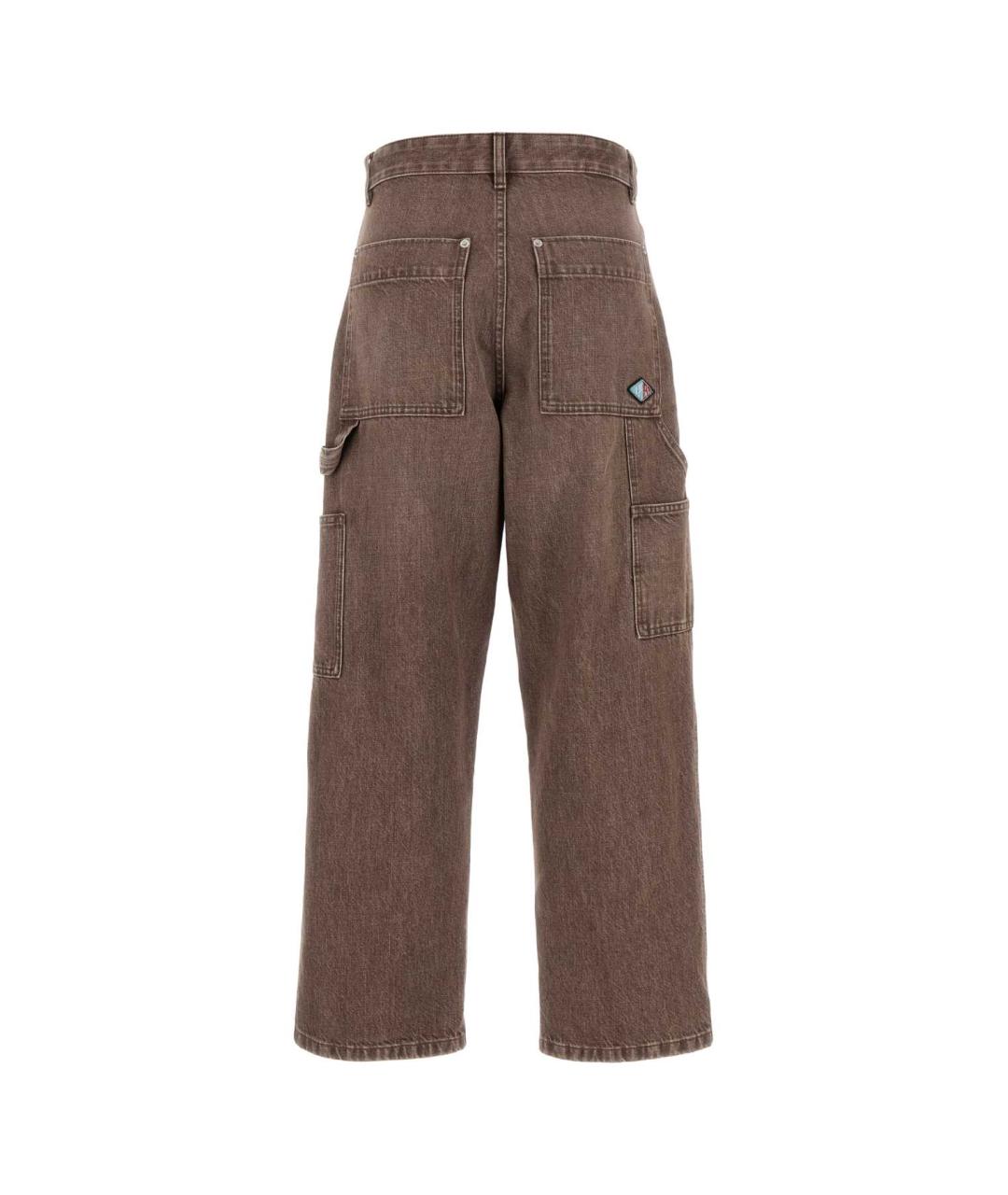BOTTEGA VENETA Коричневые хлопковые прямые джинсы, фото 2