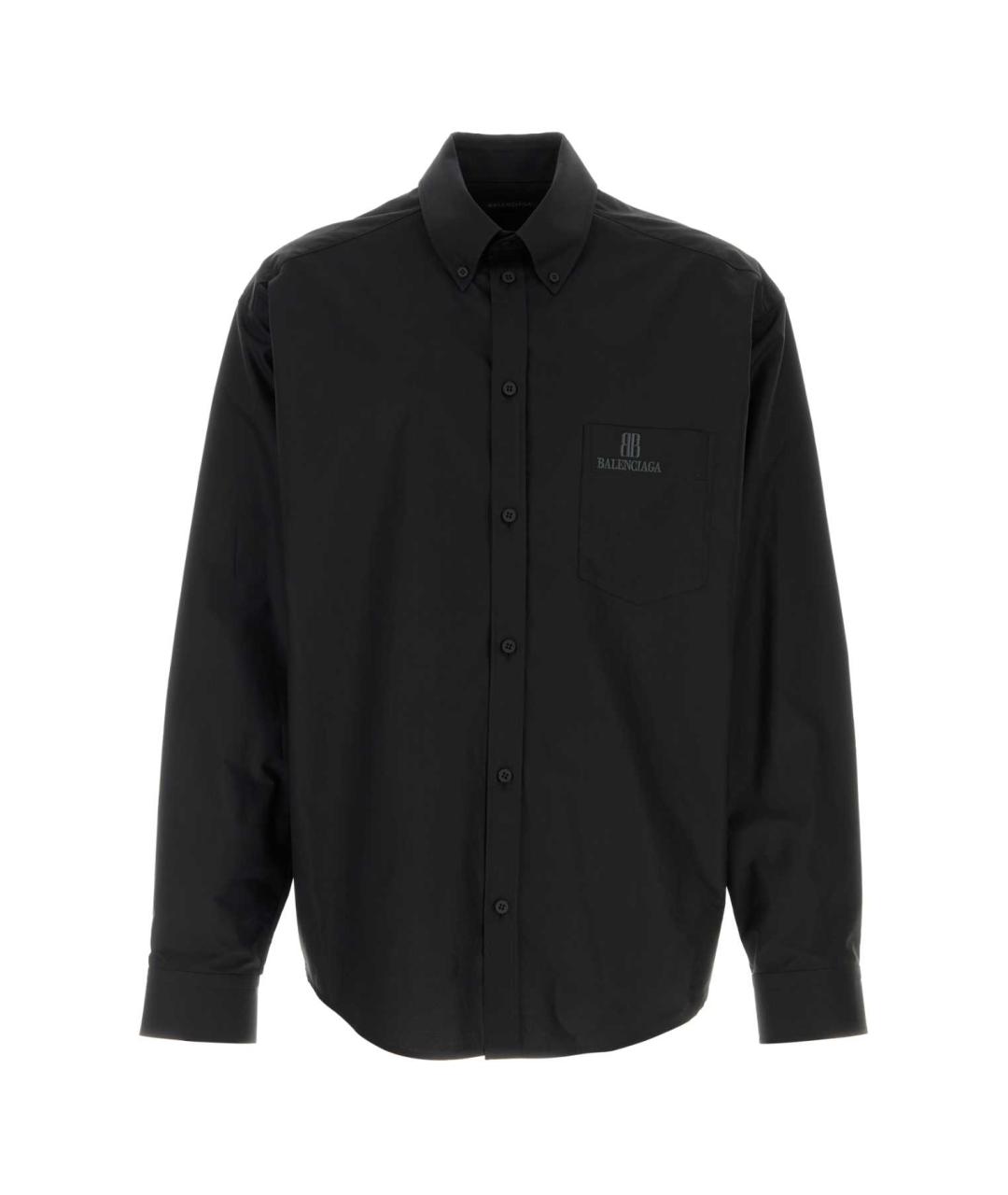BALENCIAGA Черная хлопковая кэжуал рубашка, фото 1
