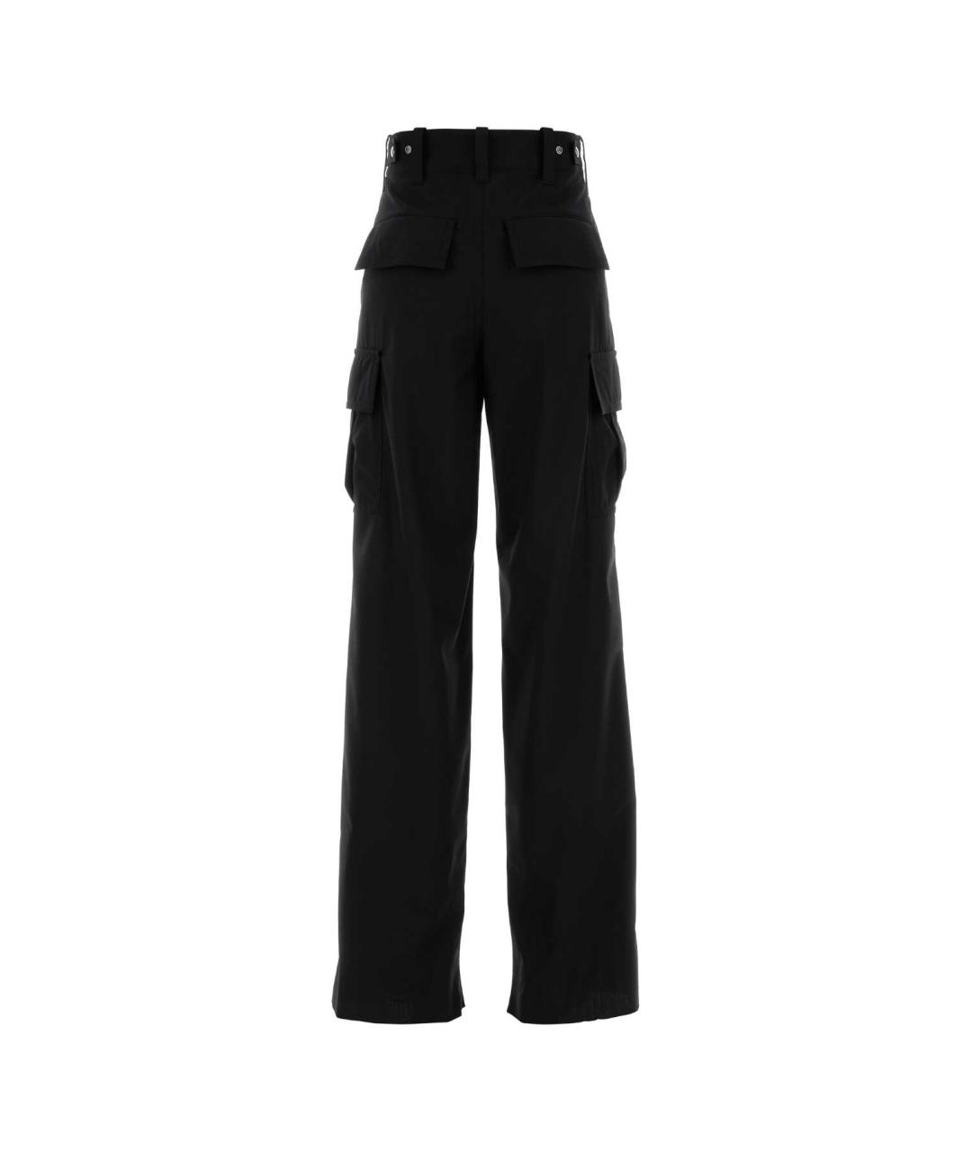 BOTTEGA VENETA Черные шерстяные прямые брюки, фото 2