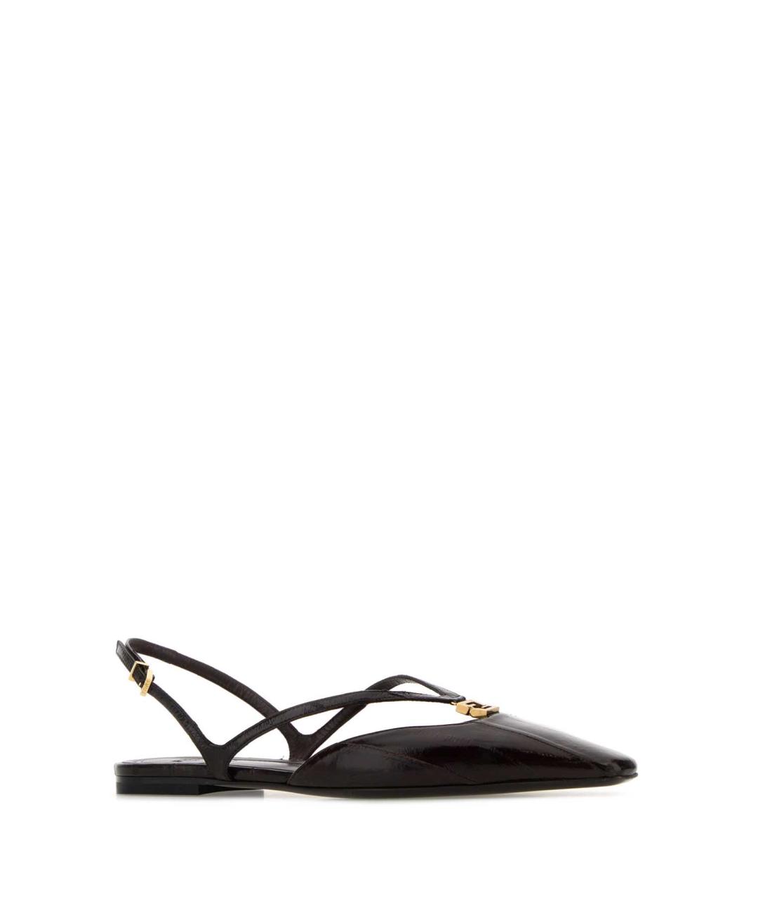 FENDI Коричневые кожаные туфли, фото 2