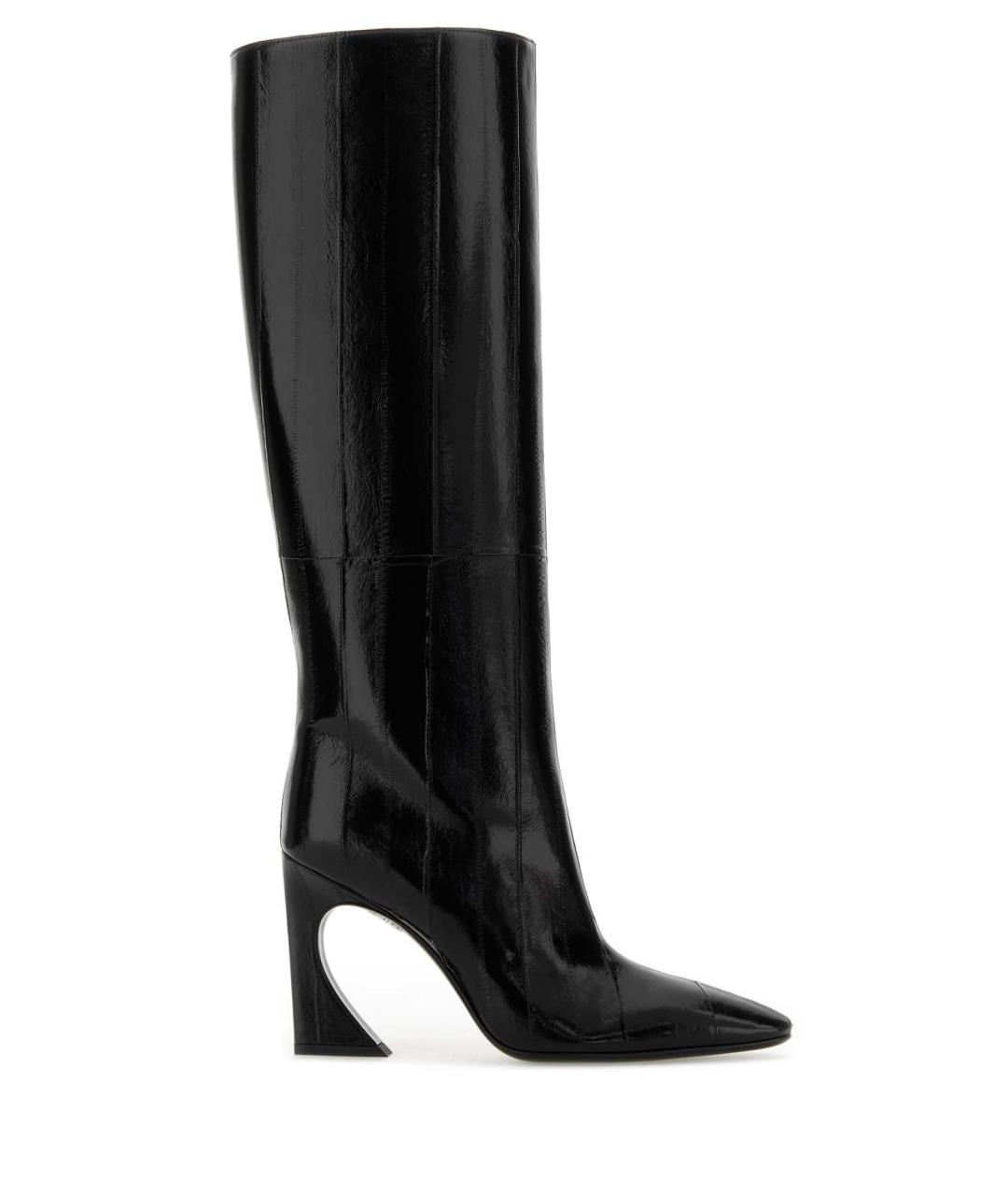 FENDI Черные кожаные сапоги, фото 1