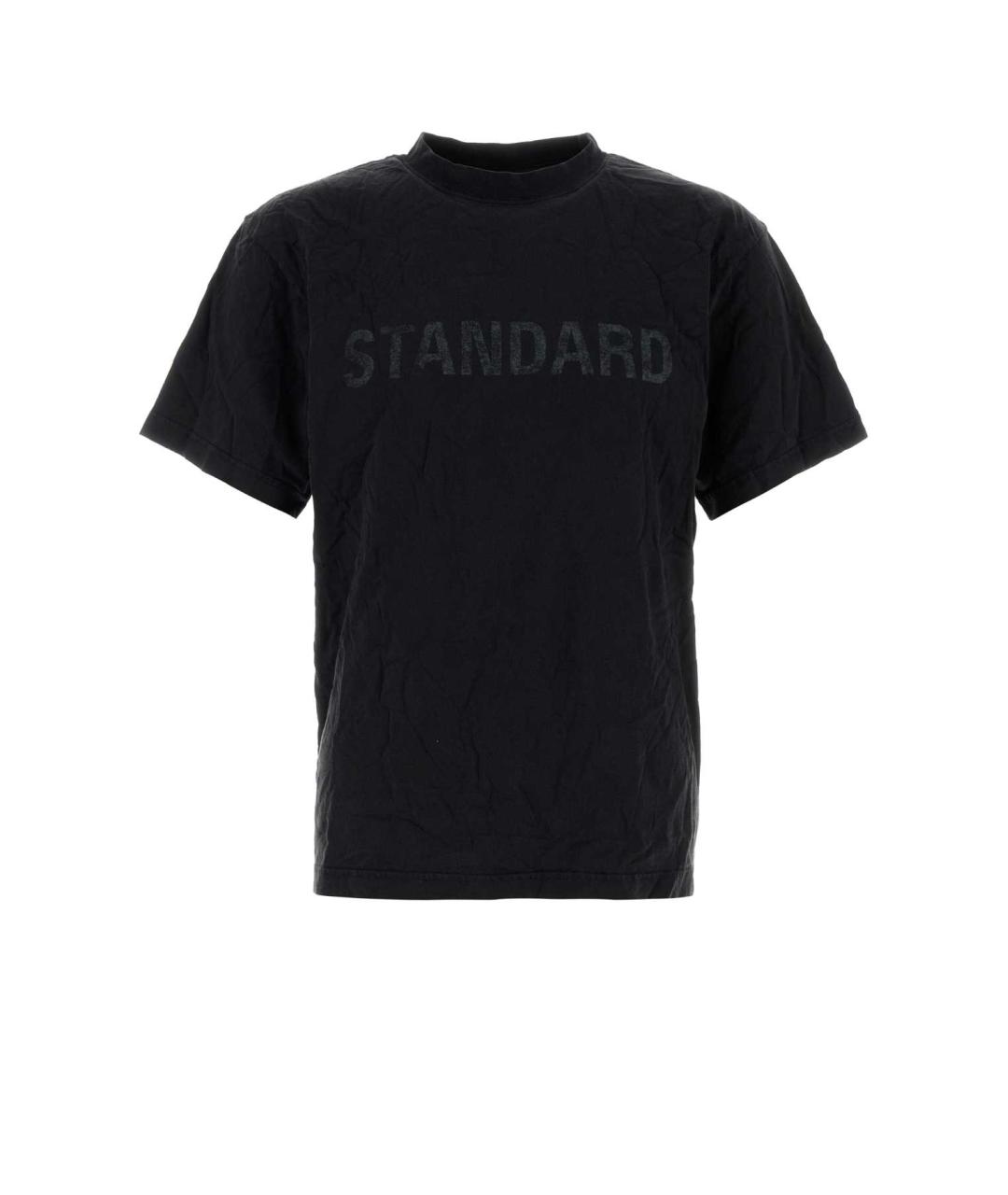 BALENCIAGA Черная хлопковая футболка, фото 1