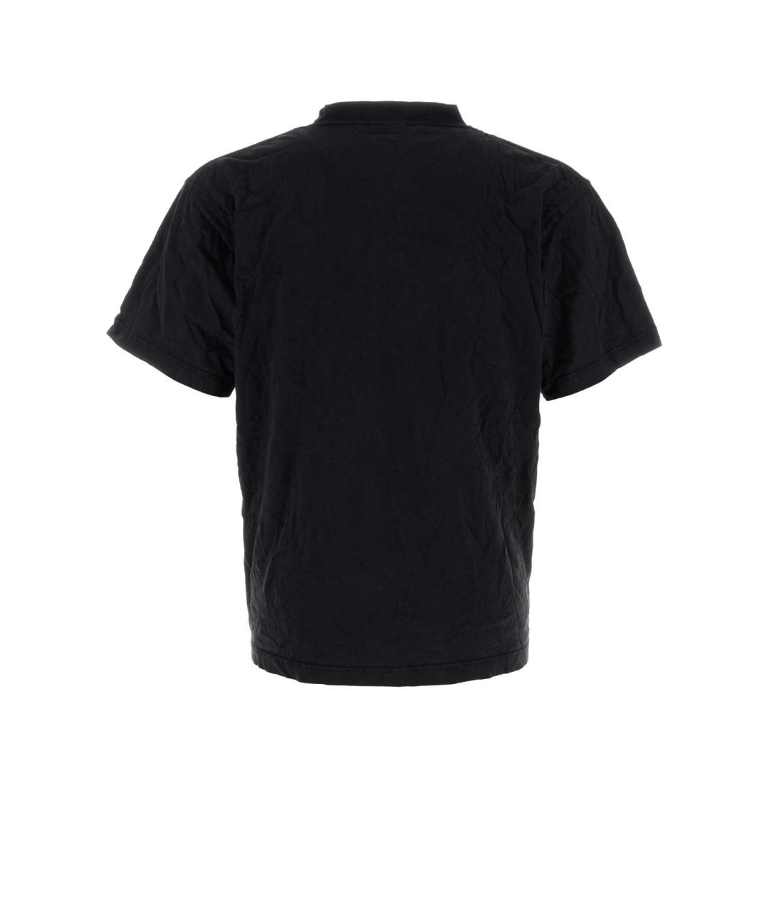 BALENCIAGA Черная хлопковая футболка, фото 2