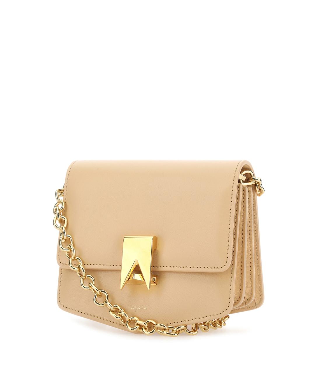 ALAIA Бежевая кожаная сумка через плечо, фото 2