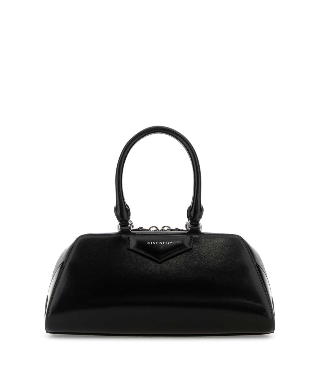 GIVENCHY Черная кожаная сумка с короткими ручками, фото 1