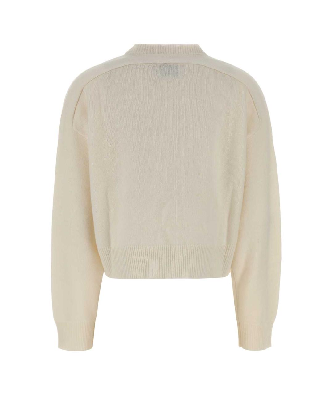 LOULOU STUDIO Белый кашемировый джемпер / свитер, фото 2