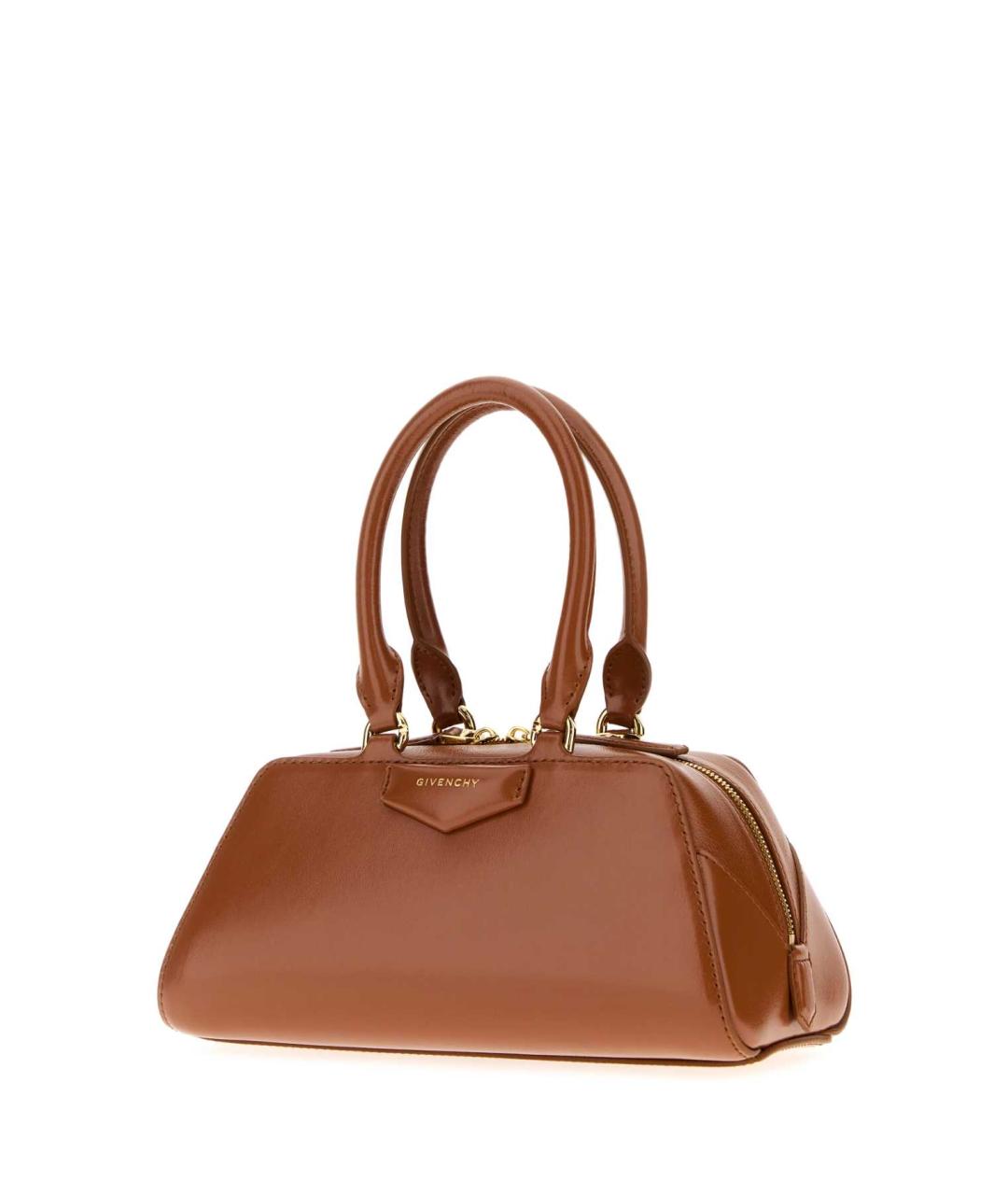 GIVENCHY Бежевая кожаная сумка с короткими ручками, фото 2