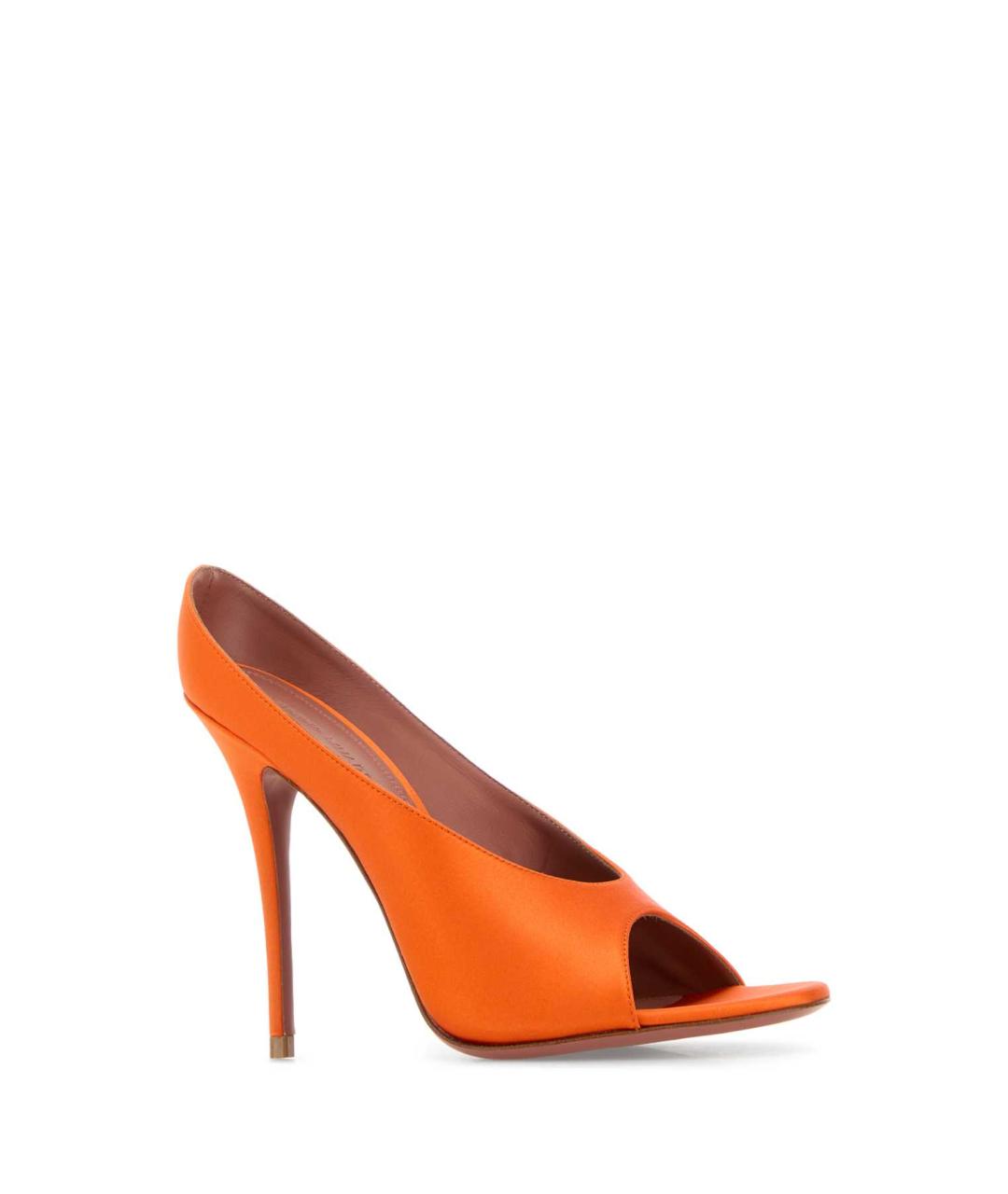 Amina Muaddi Оранжевое кожаные мюли, фото 2