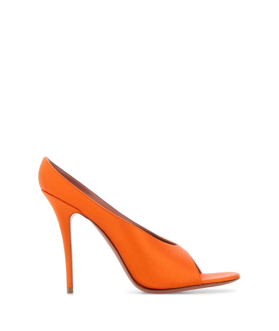 Amina Muaddi Оранжевое кожаные мюли, фото 1