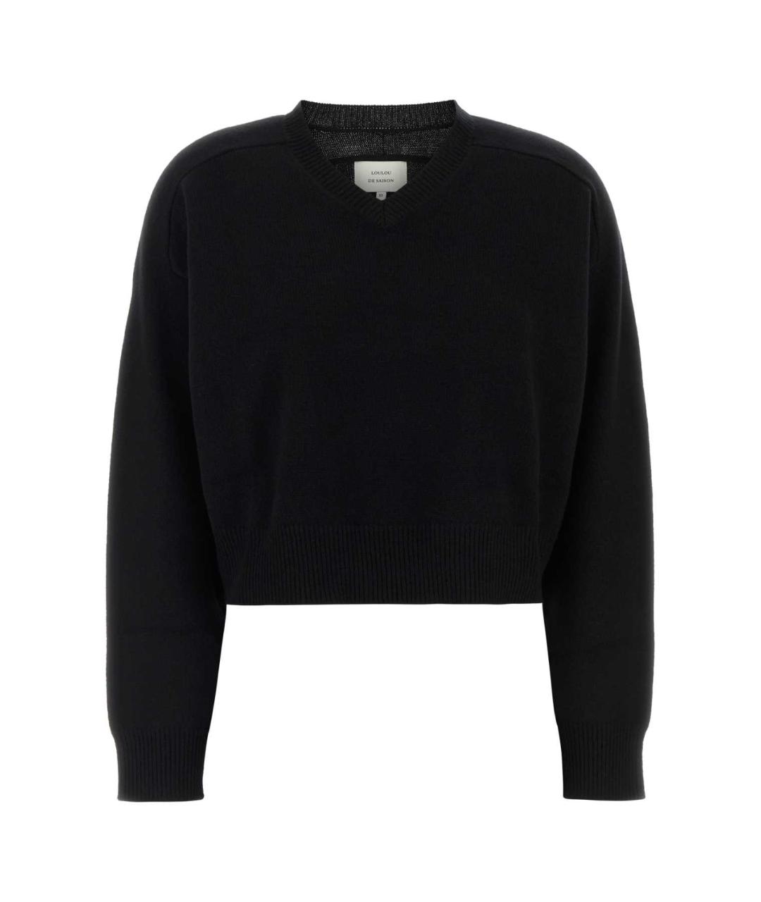 LOULOU STUDIO Черный кашемировый джемпер / свитер, фото 1